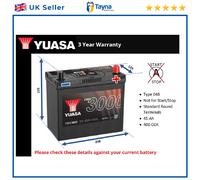 Battery fits AUSTIN HEALEY SPRITE 1.3 66 to 71 Yuasa 048 400A 45Ah 3Yr Warranty