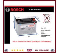 Battery fits AUSTIN MONTEGO MINI MOKE MAESTRO 1.0 1.6 2.0 84 to 93 Bosch 065 New