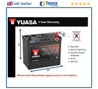 Yuasa YBX3053 SMF Battery JP/KR/KP JIS