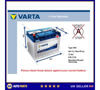 Battery fits BENTLEY ARNAGE AZURE TURBO R EIGHT MULSANNE T2 Varta 069