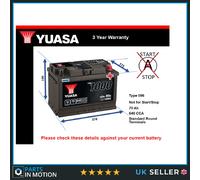 Battery fits BENTLEY ARNAGE TURBO R BROOKLANDS CONTINENTAL Yuasa 096 New