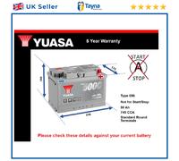 Battery fits BENTLEY ARNAGE TURBO R BROOKLANDS CONTINENTAL Yuasa 096 New