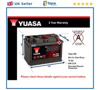 Battery fits BENTLEY ARNAGE TURBO R BROOKLANDS CONTINENTAL Yuasa 096 New