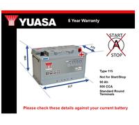 Battery fits BMW 116 520D 325 320 318 X5 330 525 316 X3 X1 Yuasa 115