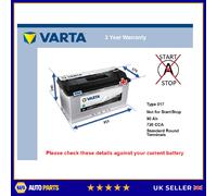 Battery fits BMW 335D 325D 535D 330D 525D X5 650 525 630 635D Varta 017