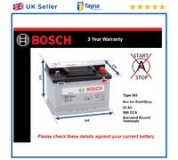 Battery fits RENAULT MEGANE 1.4 1.6 2.0 1.5D Bosch 065 500A 53Ah Quality
