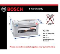 Bosch S5 013 vehicle battery Sealed Lead Acid (VRLA) 100 Ah 12 V 830 A Car