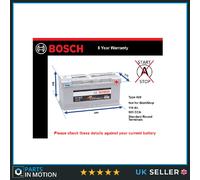 Battery fits BMW ALPINA D5 B5 ROADSTER B10 4.4 4.6 4.8 3.0D 1996 on Bosch 020