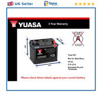 Battery fits BMW Z3 Z4 330 118 Z4 M 120 Z3 M 130 X3 2500 316 Yuasa 027