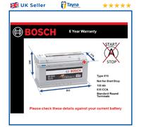 Battery fits BUGATTI VEYRON EB 110 3.5 8.0 1991 on Bosch 019 830A 100Ah Quality