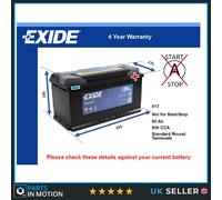 Battery fits BUGATTI VEYRON EB 110 3.5 8.0 1991 on Exide 017 800A 95Ah Quality