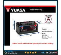 Battery fits BUGATTI VEYRON EB 110 3.5 8.0 1991 on Yuasa 017 800A 90Ah Quality