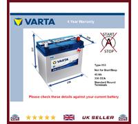 Battery fits LEXUS IS300h RX400h 2.5 3.3 05 to 20 Varta 048 330A 45Ah Quality