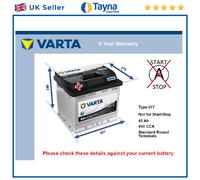 Battery fits ZAZ TAVRIA 1.1 1.3 89 to 07 Varta 077 400A 45Ah 3Yr Warranty New