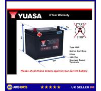 Battery fits CHEVROLET MALIBU V300 2.0D 2012 on Yuasa 009R 540A 60Ah Quality New