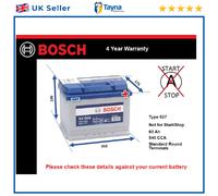 Battery fits CHRYSLER DELTA PT CRUISER SARATOGA 1989 on Bosch 027 540A 60Ah New