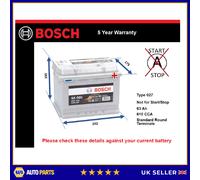 Battery fits BMW Z3 Z4 330 118 Z4 M 120 Z3 M 130 X3 2500 316 57 to 13 Bosch 027