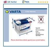 Battery fits CITROEN BERLINGO MULTISPACE C4 CACTUS C2 NEMO Varta 027 New