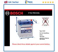 Battery fits CITROEN C-ZERO 2010 on Bosch 054H 330A 40Ah 4Yr Warranty Quality