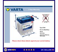 Battery fits CITROEN C-ZERO 2010 on Varta 054H 330A 40Ah 4Yr Warranty Quality
