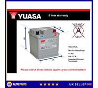 Battery fits DACIA LOGAN 1.0 2016 on Yuasa 002L 440A 45Ah 5Yr Warranty Quality