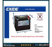 Battery fits DAEWOO CIELO TOSCA LEMANS PRINCE 1.5 1.6 2.0 1990 on Exide 005L New