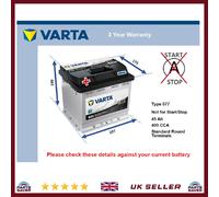 Battery fits ZAZ TAVRIA 1.1 1.3 89 to 07 Varta 077 400A 45Ah 3Yr Warranty New