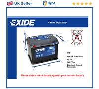 Battery fits DAEWOO LANOS LEGANZA LACETTI EVANDA TACUMA NUBIRA Exide 078