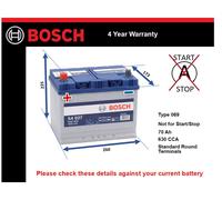 Bosch S4 027 vehicle battery Sealed Lead Acid (VRLA) 70 Ah 12 V 630 A Car