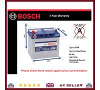 Battery fits DODGE CALIBER JOURNEY 2006 on Bosch 005R 540A 60Ah 4Yr Warranty New