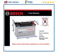 Battery fits DODGE CALIBER JOURNEY 2006 on Bosch 096 640A 70Ah 3Yr Warranty New