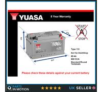 Car Battery YBX5110 Yuasa Genuine Top Quality Guaranteed New