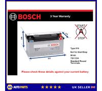 Battery fits DODGE JOURNEY VIPER 2.4 8.0 8.3 8.4 1991 on Bosch 019 720A 90Ah New
