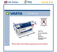 Battery fits DODGE JOURNEY VIPER 2.4 8.0 8.3 8.4 1991 on Varta 019 800A 95Ah New