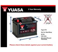Battery fits DODGE NITRO CALIBER JOURNEY AVENGER VIPER NEON 1994 on Yuasa 078