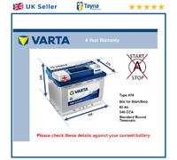 Battery fits DODGE NITRO CALIBER JOURNEY AVENGER VIPER NEON Varta 078