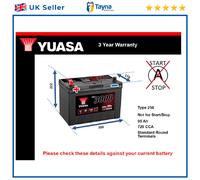 Battery fits DODGE NITRO RAM 8.3 2.8D 5.9D 96 to 12 Yuasa 250 720A 95Ah Quality