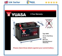 Yuasa YBX3086 SMF Battery EU DIN