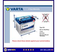 Battery fits EUNOS ROADSTER 500 1.8 2.0 89 to 99 Varta 068 630A 70Ah Quality New