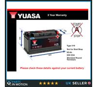 Car Battery YBX3019 Yuasa Genuine Top Quality Guaranteed New