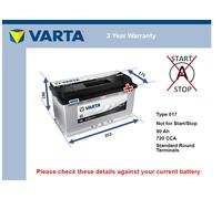 Battery fits BMW ALPINA D10 B5 ROADSTER B12 B11 B10 B8 Varta 017 720A