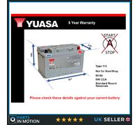 Battery fits FIAT DUCATO CROMA TALENTO Yuasa 115 800A 90Ah 5Yr Warranty