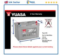 Yuasa YBX5335 12V 100Ah 830CCA Silver Sealed Maintenance Free High Performance Car Battery