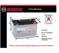 Bosch S3 008 vehicle battery 70 Ah 12 V 640 A Car
