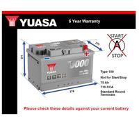 Battery fits FORD GRAND C-MAX FUSION KUGA C-MAX B-MAX ECOSPORT Yuasa 100