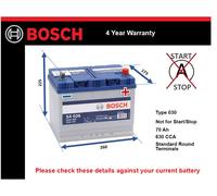 Battery fits GLAS V8 2.6 3.0 66 to 67 Bosch 068 630A 70Ah 4Yr Warranty Quality