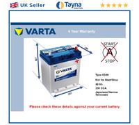 Battery fits TOYOTA AURIS ZWE186 1.8 12 to 18 Varta 054H 330A 40Ah 4Yr Warranty