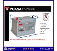 Battery fits HONDA LEGEND PRELUDE 2.0 2.2 3.2 3.5 3.7 86 to 13 Yuasa 069 650A