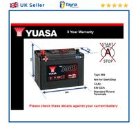 Yuasa YBX3031 12V 72Ah 630CCA Sealed Maintenance Free High Performance Car Battery
