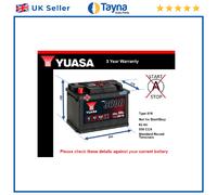 Yuasa YBX3078 12V 62Ah 550CCA Sealed Maintenance Free High Performance Car Battery